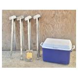 (4) Ladder Jacks, Rubbermaid Cooler, 18" Chain ...