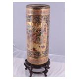 Vintage 24" Satsuma Umbrella Stand Vase