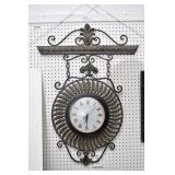 Fleur De Lis Decorative Metal Hanging Wall Clock