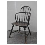 Vintage Wood Barrel Spindle Back Chair