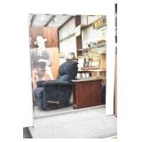 Large Frame-less Beveled Mirror (4ft X 3ft)