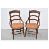 Vintage Curved Ladder Back Chairs