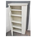 Country Chic Narrow Storage Cabinet with 4 Shelves