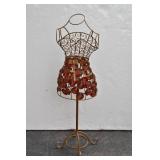 Wire Decorative Mannequin w Glass Medallions