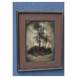 "POND" Watercolor Print by Mary Leffler