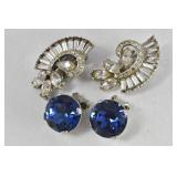 (2 sets) Vintage WEISS Ear Clip Earrings