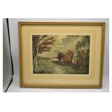 Heron Chaban "Morning" Print Gold Frame