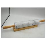 Marble Rolling Pin w/Wood Stand