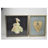 (1910) Victorian Lace Lady & Victorian Wall Pocket