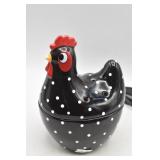 Black & White Polka-dot Chicken Candle Warmer