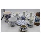 Collection of Holland Blue Ceramic Art Pottery