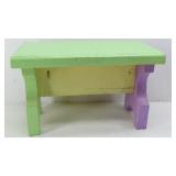 Kids Painted  Sturdy Wood Bench