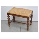 Vintage Upholstered Vanity Bench Stool