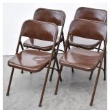 Four Metal Folding Chairs