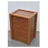 Wooden Laundry Hamper Box & Tin Plaques