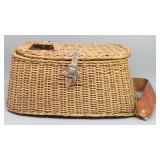 Wicker & Leather Fishing Creel