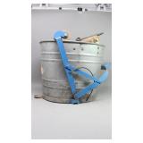 White Galvanized Vintage Mop Bucket/Ringer