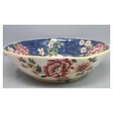 Beehive/Ribbed Floral Serving Bowl