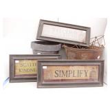 Country Primitive Decor, Pails, Pictures