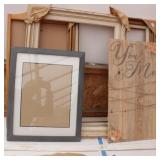(4) Wood Frames & Handmade "You & Me" Wood