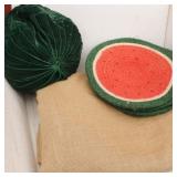 (4) Woven Thick Watermelon Place-mats &