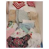Vintage Linens, Hankies, Napkins, Pot Holders,