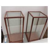 (2) Glass Doll/Knickknack Display Cases