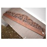 Carved Wood Dresser Top Piece-36" long