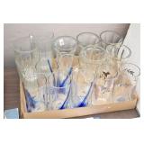 (4) Glass Sundae Dishes & Variety of Glasses