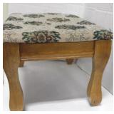 Upholstered Wood Footstool