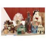 Country/Primitive Christmas Decor: Wood Village