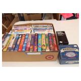 (26) VHS Movies, Card Game & Dominoes