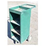 Rolling Metal Shop Cart w/Shelves