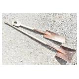 Yard Hand Tools: Square Point Shovel & Drain Spade