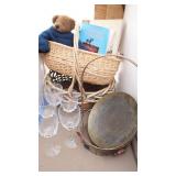 Variety Lot: 2 Large Wicker Baskets w/Handles,