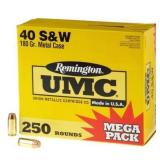 (250 rds) 40 S&W Remington UMC MEGA PACK Ammo