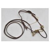 Western Leather Hackamore w Fancy Silver Plate..