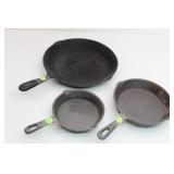 (3) Various Size Cast Iron Skillets