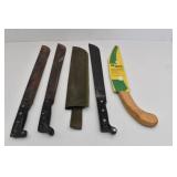 (3) Machetes, Garden Pruning Saw