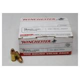 (100rds) Winchester 9mm Luger 115gr. Target Ammo