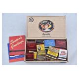 Vintage Matchbox Collection in Cigar Box