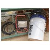 (3) 5 Gal Buckets, Halogen Light & Natural Gas
