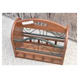 Magazine/Book Rack Wood & Metal
