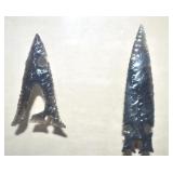4 Beautiful Rare Flint  Arrowheads & Spear Points