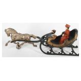 Cast Iron Victorian Style Horse & Lady Sleigh