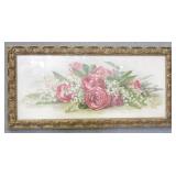 1899 American Beauty Roses & Lilies Print