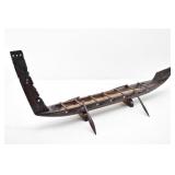 Signed Hand-carved New Zealand War Canoe-Mother of