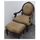 Madison Park Brentwood Exposed Wood Arm Chair w/