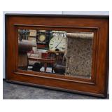 Large Heavy Wood Framed Mirror