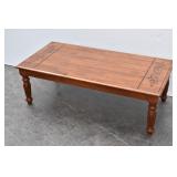 Fluted Legged Wood Coffee Table